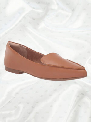 Mocassin pointu en cuir pour femme
